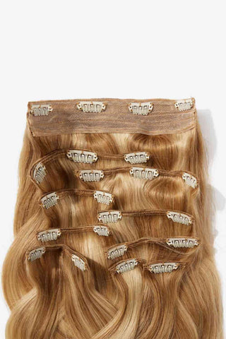 18''140g #10 Natural Straight Clip-in Hair Extensions Human Hair - Apalipapa