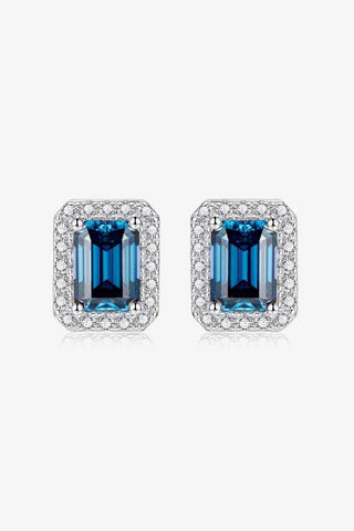 2 Carat Moissanite Stud Earrings in Indigo - Apalipapa