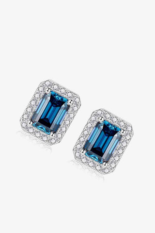 2 Carat Moissanite Stud Earrings in Indigo - Apalipapa