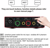 2 IN, 2 OUT Audio Interface USB Audio Interface with Mic Preamplifier USB - Apalipapa