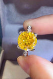 5 Carat Moissanite 925 Sterling Silver Ring in Banana Yellow - Apalipapa