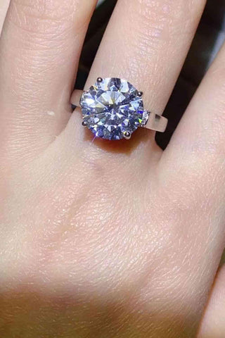 5 Carat Moissanite Platinum-Plated Ring - Apalipapa