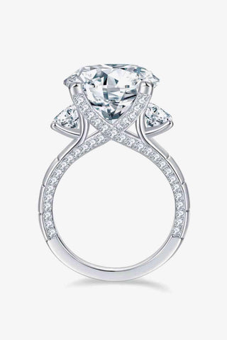 8.6 Carat Moissanite Platinum-Plated Ring - Apalipapa