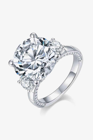 8.6 Carat Moissanite Platinum-Plated Ring - Apalipapa