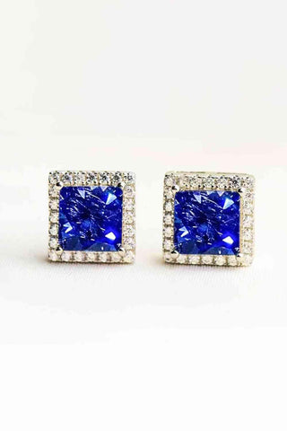 925 Sterling Silver 4 Carat Moissanite Square Earrings - Apalipapa