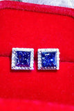 925 Sterling Silver 4 Carat Moissanite Square Earrings - Apalipapa