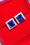 925 Sterling Silver 4 Carat Moissanite Square Earrings - Apalipapa