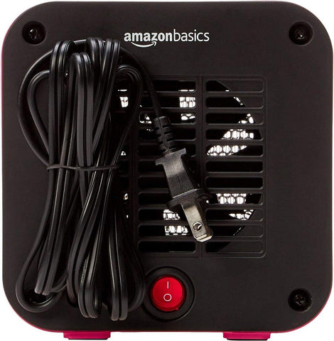 Amazon Basics 500-Watt Ceramic Small Space Personal Mini Heater - Pink - Apalipapa