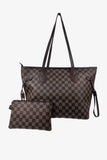 Checkered PVC Two-Piece Bag Set - Apalipapa