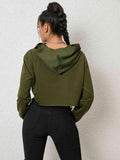 Cutout Long Sleeve Hoodie - Apalipapa