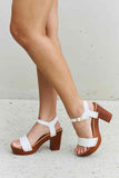 DDK Time After Time Wooden Platform Strap Heels - Apalipapa