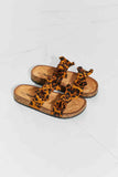 Forever Link Fiercely Feminine Leopard Bow Slide Sandals - Apalipapa