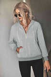 Half-Zip Drawstring Hoodie - Apalipapa