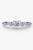 Moissanite Square Shape 925 Sterling Silver Ring - Apalipapa