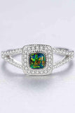 Opal 925 Sterling Silver Split Shank Ring - Apalipapa