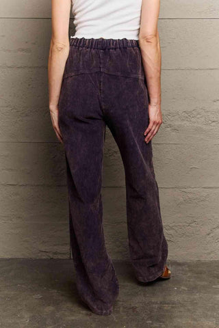 POL Leap Of Faith Corduroy Straight Fit Pants in Midnight Navy - Apalipapa