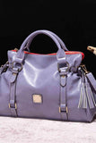 PU Leather Handbag with Tassels - Apalipapa