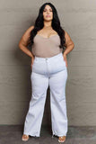 RISEN Raelene Full Size High Waist Wide Leg Jeans in White - Apalipapa