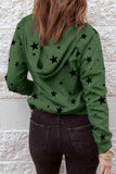 Star Pattern Lace-Up Hoodie - Apalipapa