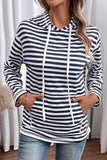 Striped Long Sleeve Hoodie - Apalipapa