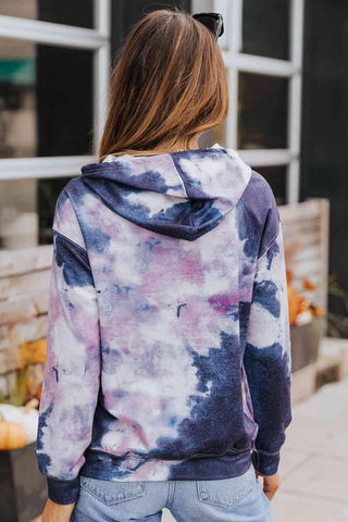 Tie-Dye Dropped Shoulder Hoodie - Apalipapa