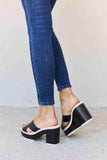 Weeboo Cherish The Moments Contrast Platform Sandals in Black - Apalipapa